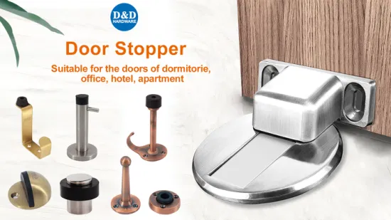 Bodenwandmontierter magnetischer Doot-Stop-Halter aus Messing, architektonische Hardware, Edelstahl, Gummi, Zinklegierung, einzigartiger normaler Türstopper für Badezimmer und Dusche